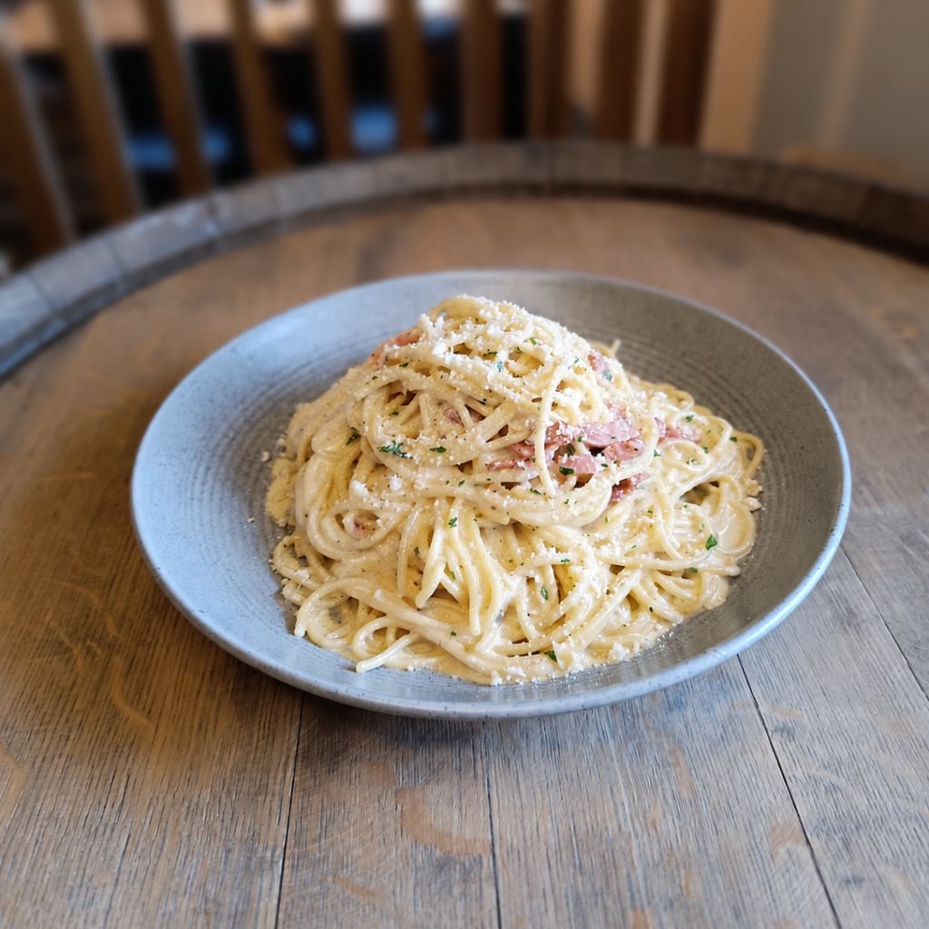 Špagety carbonara, sýr Grana Padano